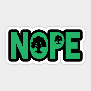 Green Nope Sticker